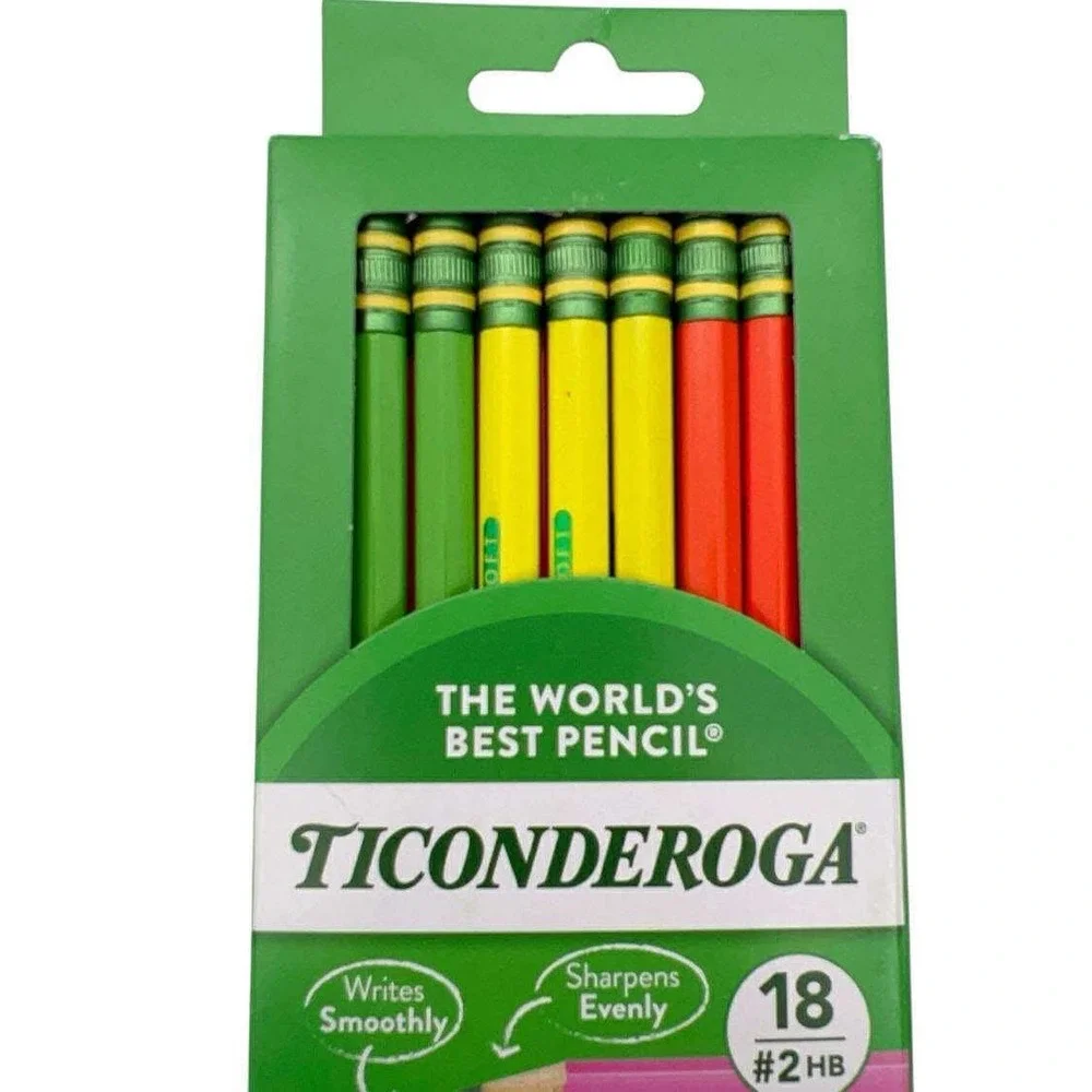 Ticonderoga Neon Sharpened Pencils, 18 Count,‎ #2 HB - Bright Colors